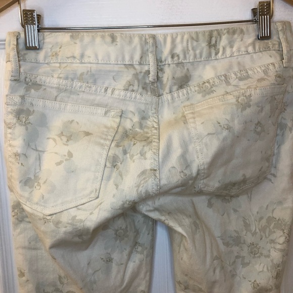 COPY - Gap 1969 floral cream coloured skinny jeans, size 27 - Picture 4 of 8